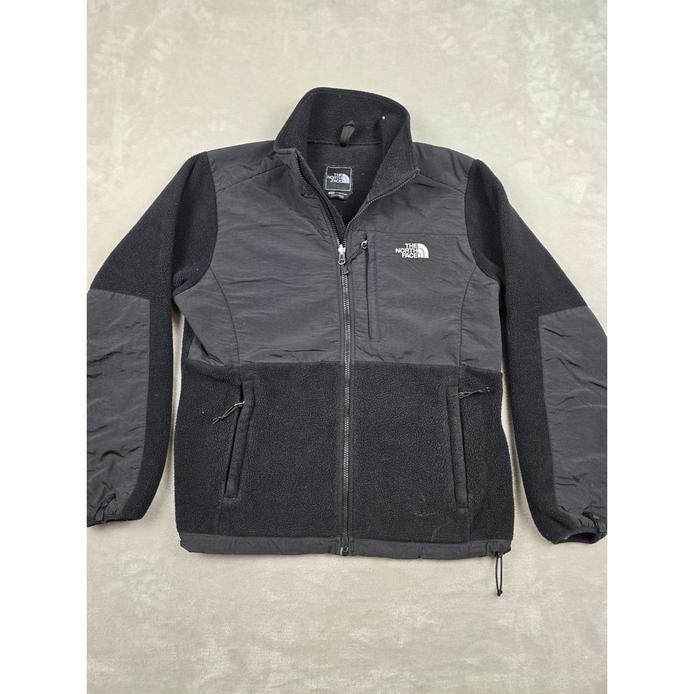 The North Face Denali Fleece Jacket Womens Large Black Polartec Full Zip Overlay
